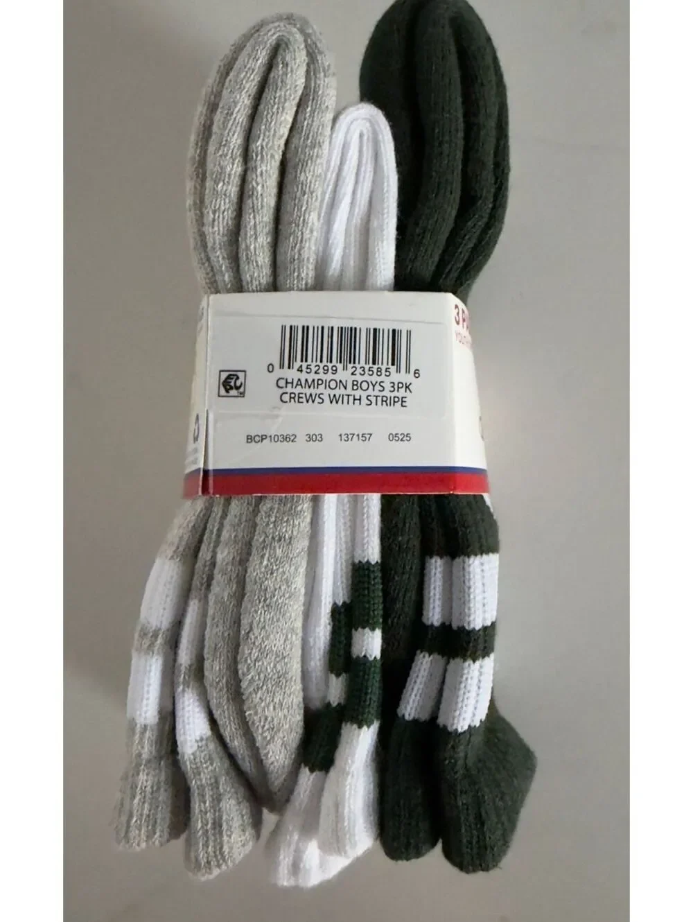 Champion All Sport Performance Crew Socks 3pk Youth Size Medium 7-9